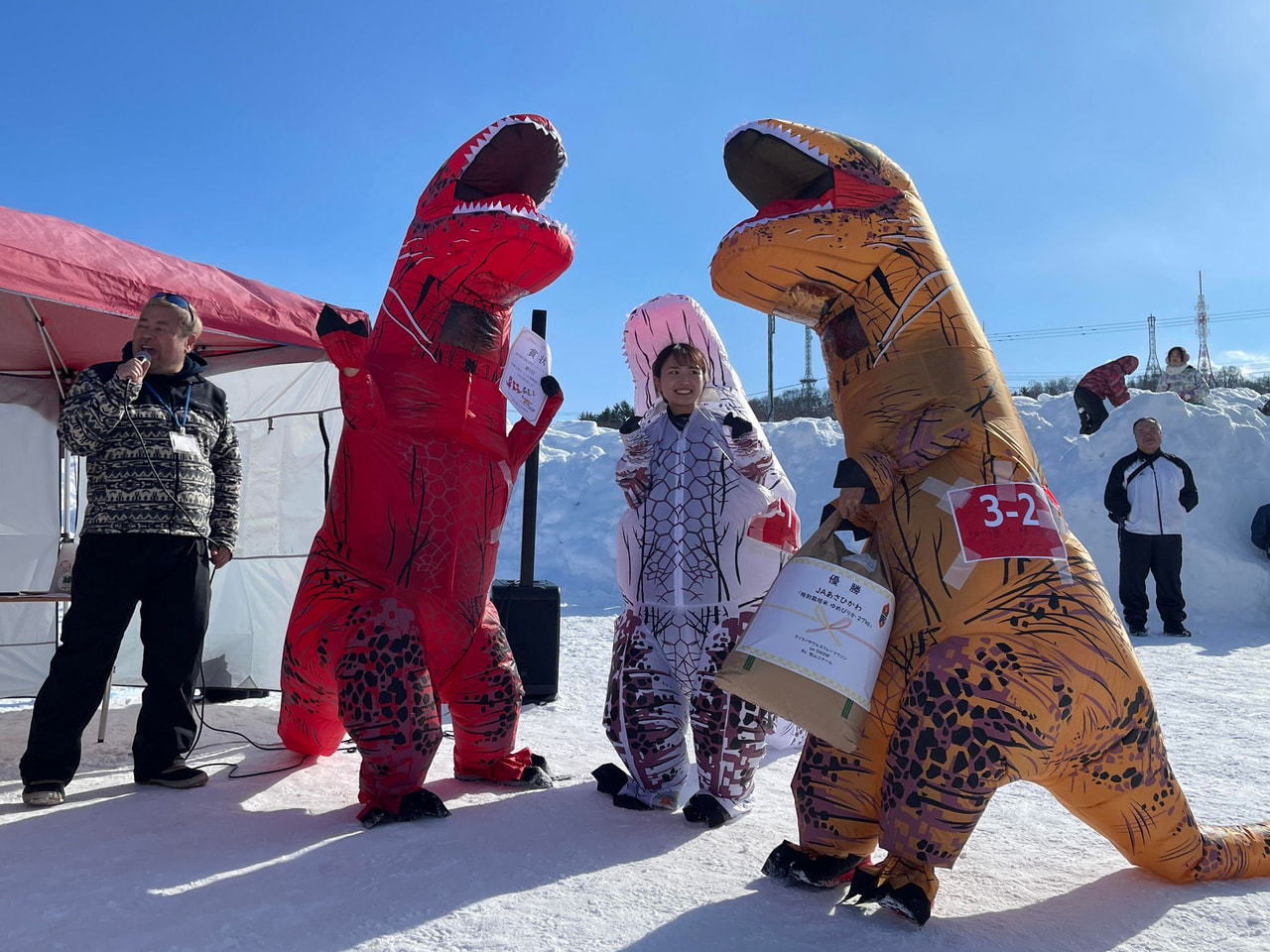 30匹のティラノがコナールに大集合！ティラノサウルスレースリレーマラソン on Snow開催しました！（後編）